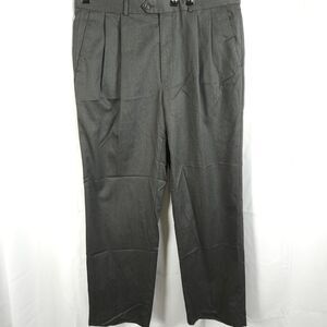 Chaps Ralph Lauren Mens 36x31 Gray Grey Super 120s Wool & Cashmere Dress Pants
